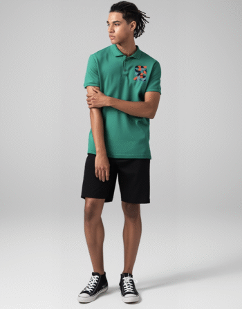 Modrenza Yeşil Lacoste Tasarım Polo Yaka