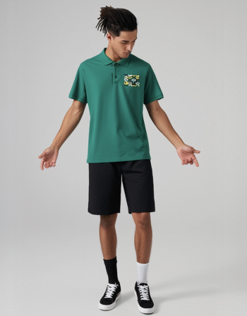 Modrenza Yeşil Lacoste Tasarım Polo Yaka