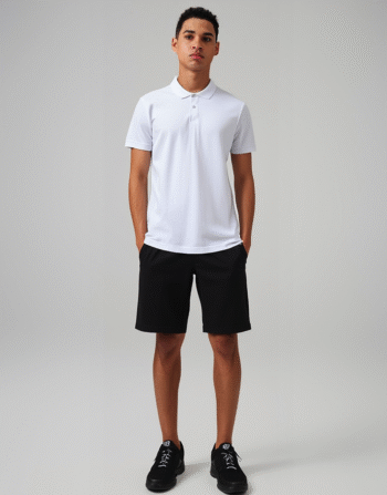 Modrenza Lacoste Polo Yaka Tişört - Beyaz