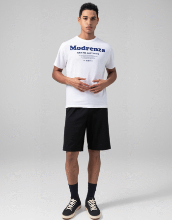 Modrenza Baskılı Sıfır Yaka Tişört