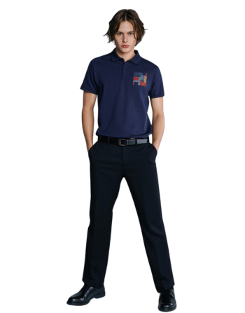 Modrenza Lacivert Lacoste Tasarım Polo Yaka