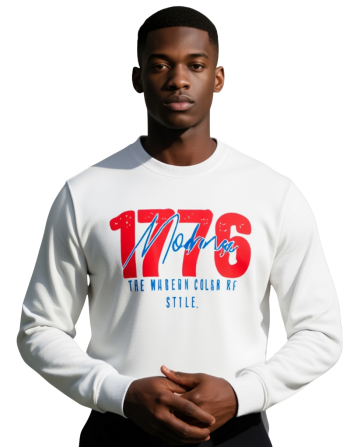 Modrenza Baskılı Beyaz Sweatshirt
