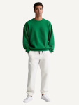 Erkek 3 İplik Şardonlu Yuvarlak Yaka Regular Fit Sweatshirt – Yeşil