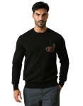 Hayallerini Demleyenler Baskılı Yumuşacık Kumaşlı Regular Fit Yuvarlak Yakalı Siyah Sweatshirt